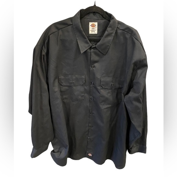 Dickies Black Long Sleeve Button-Down Shirt Men's size 3XL - Picture 1 of 9